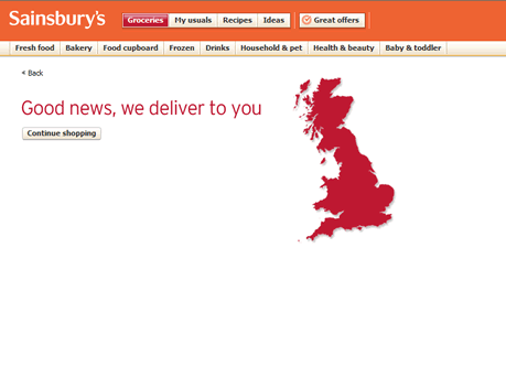 sainsbury’s delivery