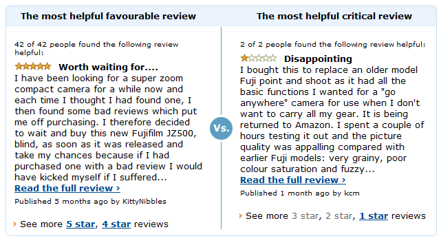Conflicting customer reviews