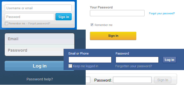 Multiple online passwords