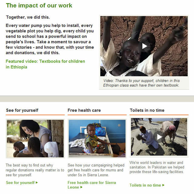 Oxfam Impact of Our Work