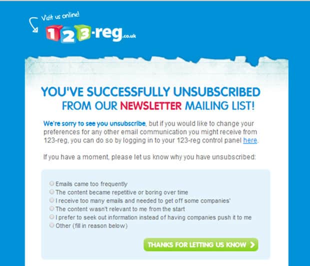 Why unsubscribing? 