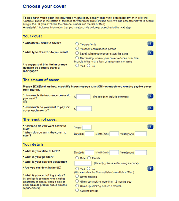 Aviva’s form was badly designed, complicated and confusing