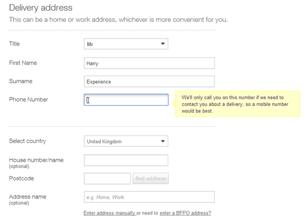 Checkout process