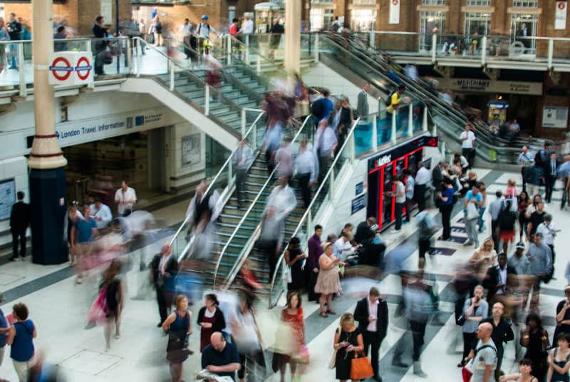 Busy shopping centre