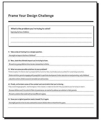 Frame Your Design Challenge Worksheet