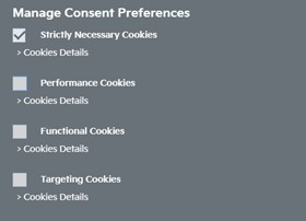 Kia's manage cookies consent